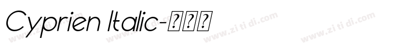 Cyprien Italic字体转换